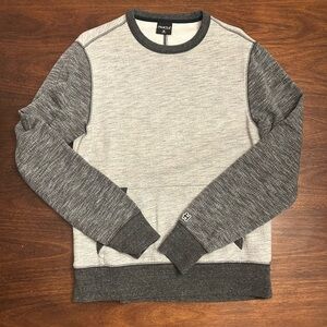 HOMAGE Two-Tone Gray Crewneck Sweater